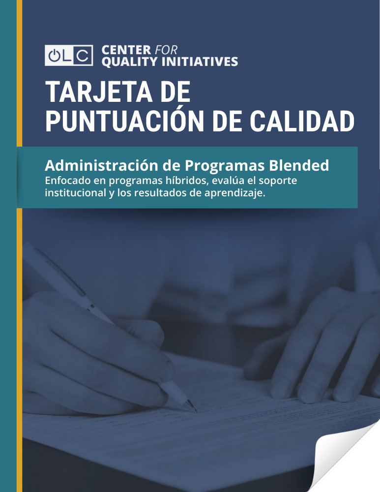 Administration of Blended Programs Spanish Scorecard Cover