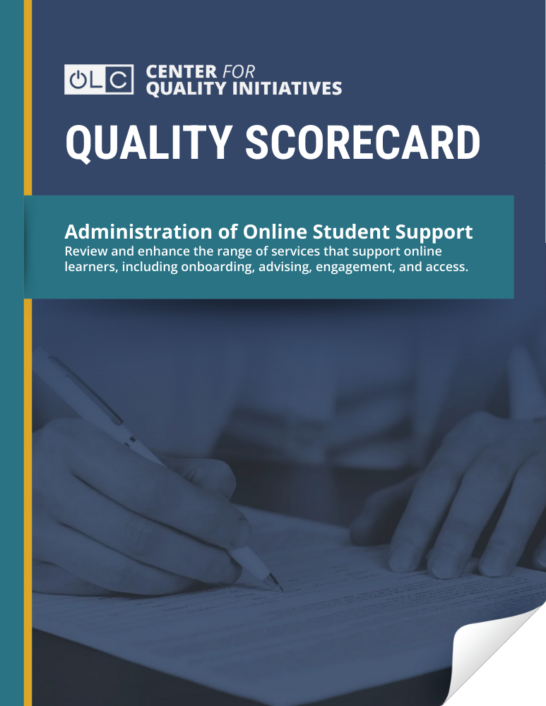 Cover of the Administration of Online Student Support Scorecard